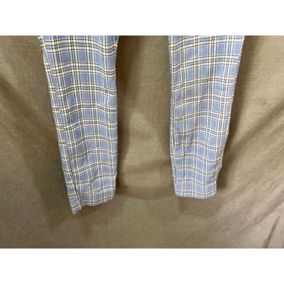 Hollister Pants Womens Medium Blue Plaid StretchChino Casual‎ Ladies 28x27. - Picture 3 of 10